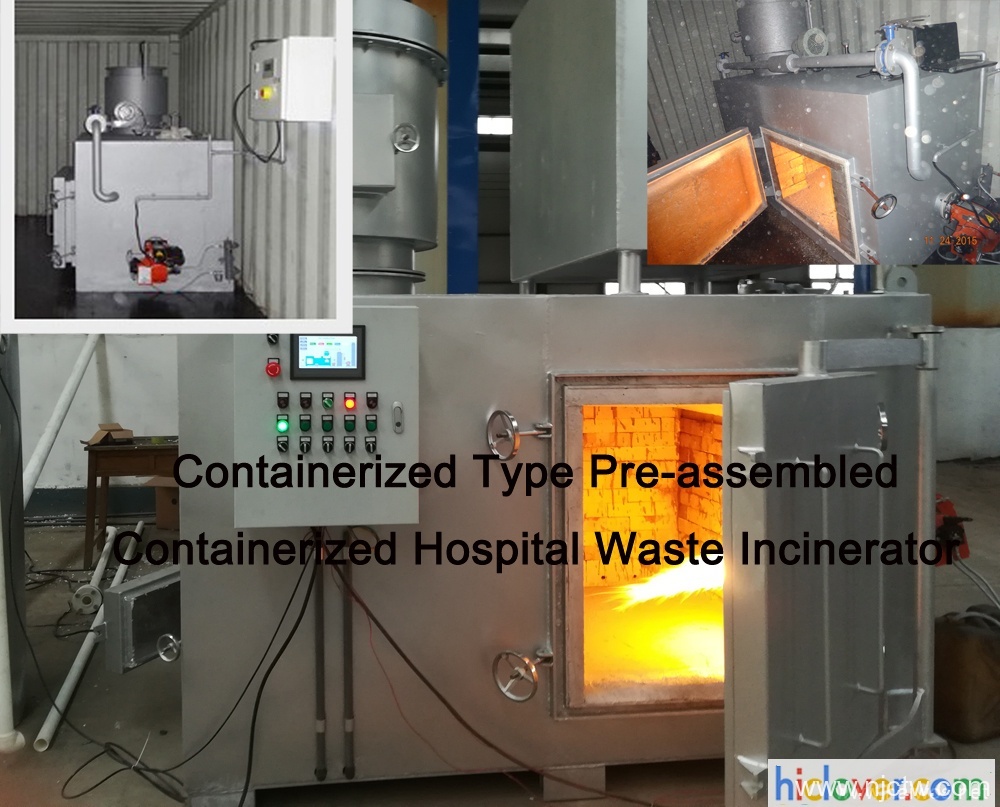 Containerized Kind Pre-Assembled Mobile Medical Center Waste Burner Design CA100