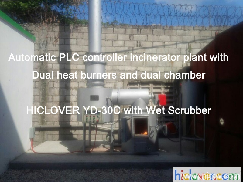 Automatic PLC controller heater plant with Double heat heaters and also twin chamber HICLOVER YD-30C with Damp Scrubber
