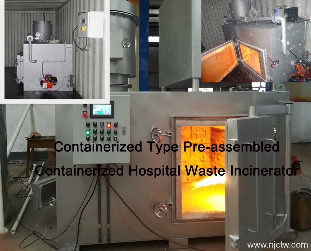 Containerized Type Pre-Assembled Mobile Medical Facility Waste Burner Model CA100
