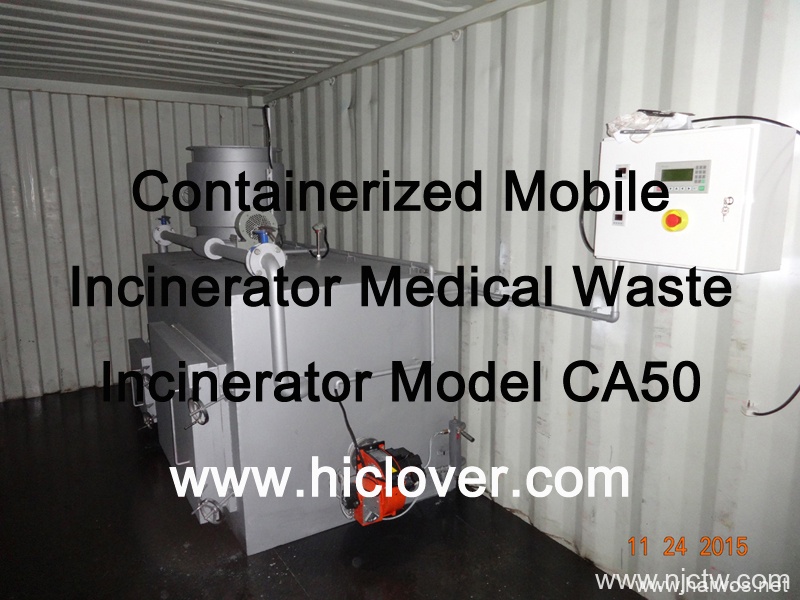 Containerized Mobile Burner Medical Waste Burner Model CA50