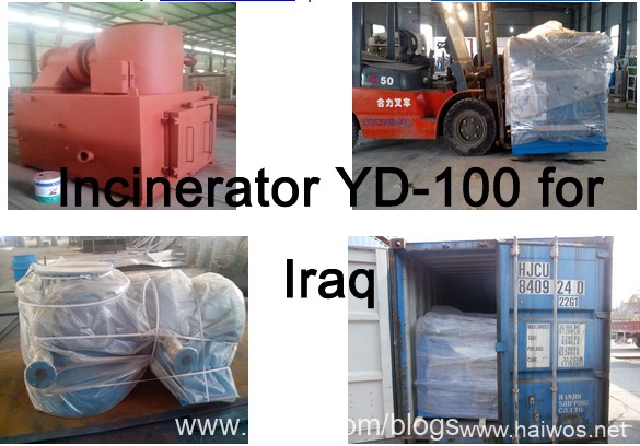Incinerator YD-100 for Iraq