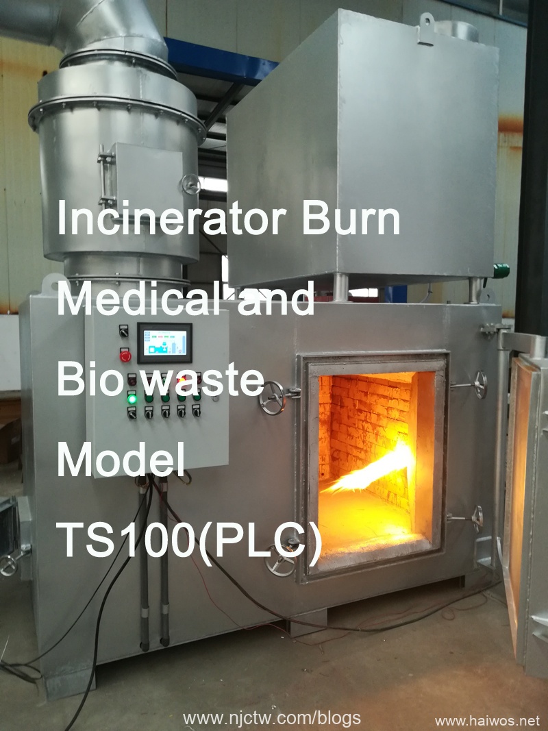 Incinerator burn medical and bio waste