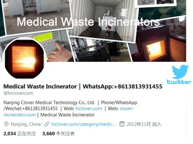HICLOVER Waste Incinerator 10-500kgs/Hr.Double Combustion Chambers