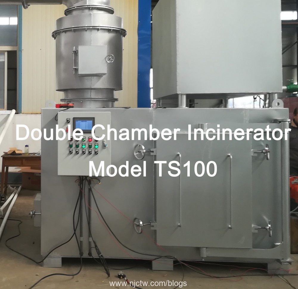 Medium Size：Burning Rate：60-80 kg/hr Pyrolytic Double Chamber Incinerator