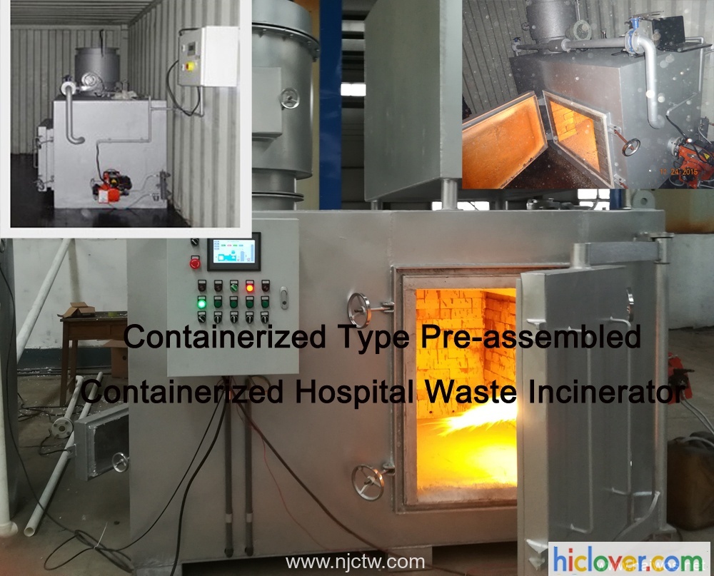 Containerized Kind Pre-Assembled Mobile Medical Center Waste Burner Design CA100