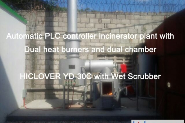 Automatic PLC controller heater plant with Double heat heaters and also twin chamber HICLOVER YD-30C with Damp Scrubber
