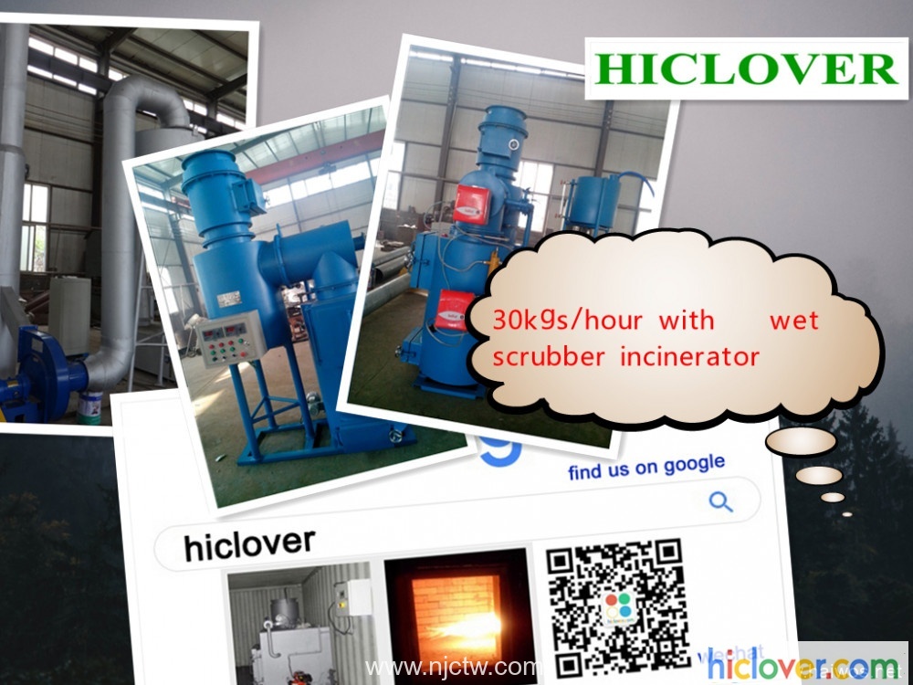Twin heat heaters in addition to dual chamber heater Burning capability up to 30 Kg per hr with wet scrubber