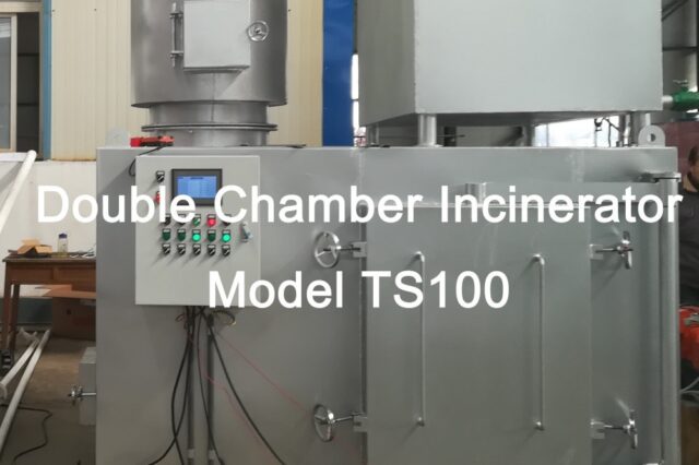 Device Measurement ： Burning Rate ： 60-80 kg/hr Pyrolytic Double Chamber Burner