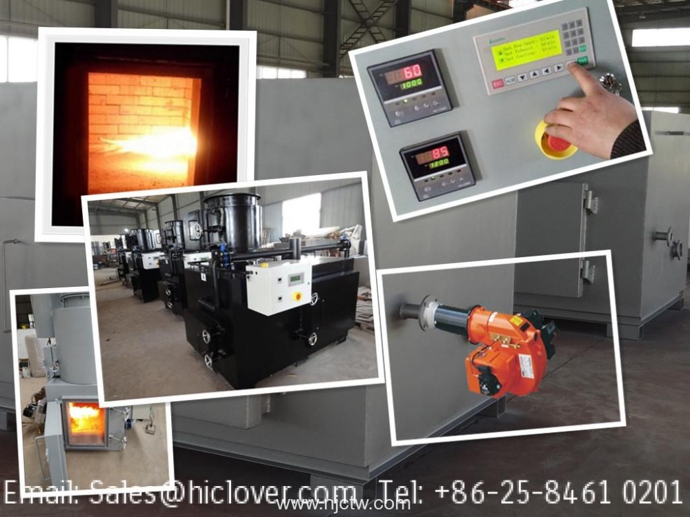 30kgs rate 60kgs feed oil and gas burner small waste incinerator
