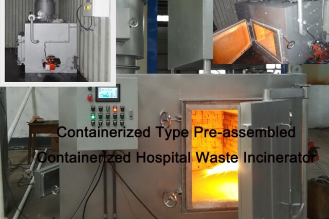 Containerized Type Pre-Assembled Mobile Medical Facility Waste Burner Model CA100