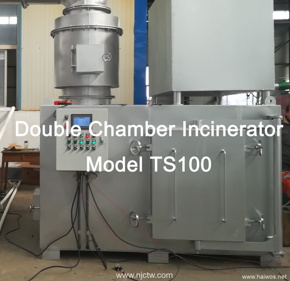Tool Dimension : Burning Rate : 60-80 kg/hr Pyrolytic Double Chamber Incinerator