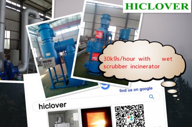 Dual heat burners as well as double chamber burner Burning ability up to 30 Kg per hour with wet scrubber